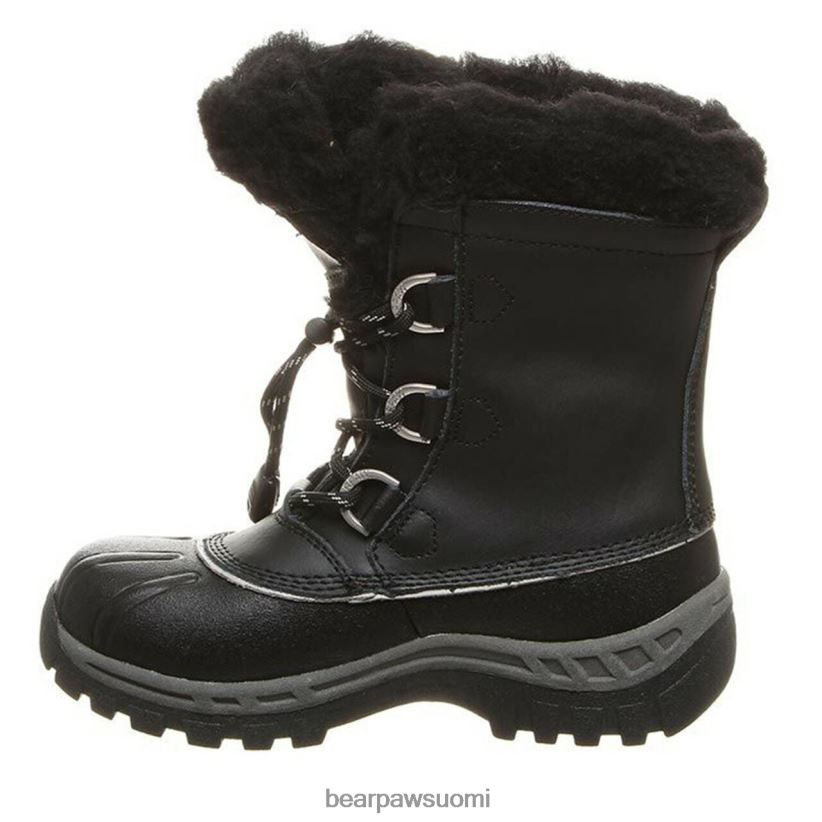 BEARPAW kelly nuoriso lapset musta/harmaa saappaat H880X0595