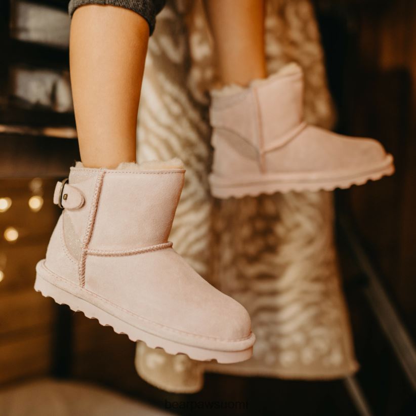 BEARPAW reipas nuoriso lapset vaaleanpunainen kaviaari saappaat H880X0572