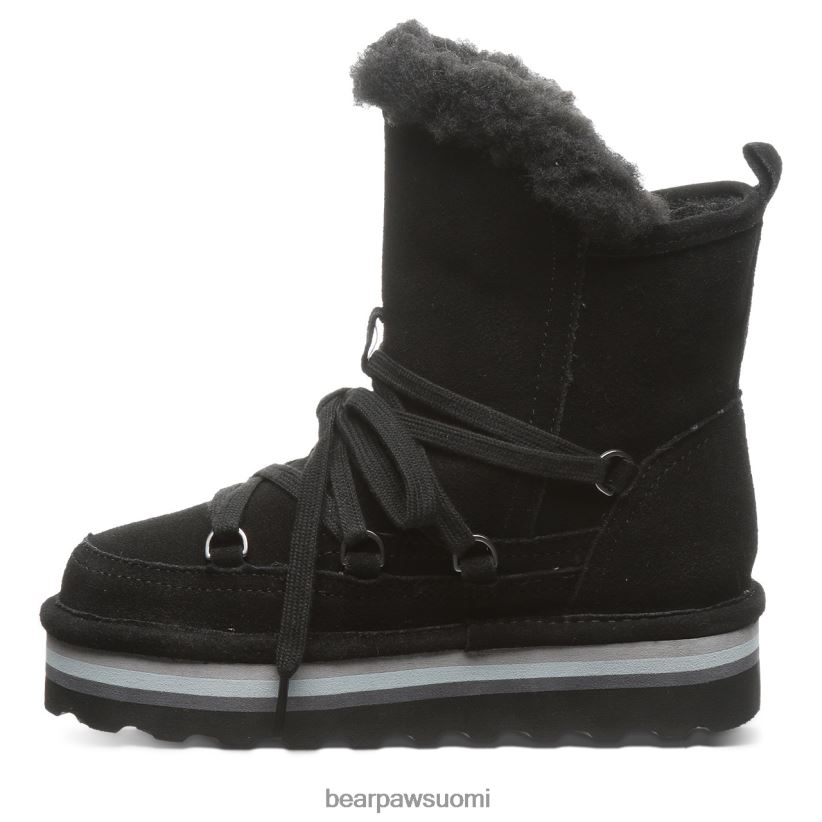 BEARPAW retro mondi nuoriso lapset musta saappaat H880X0599