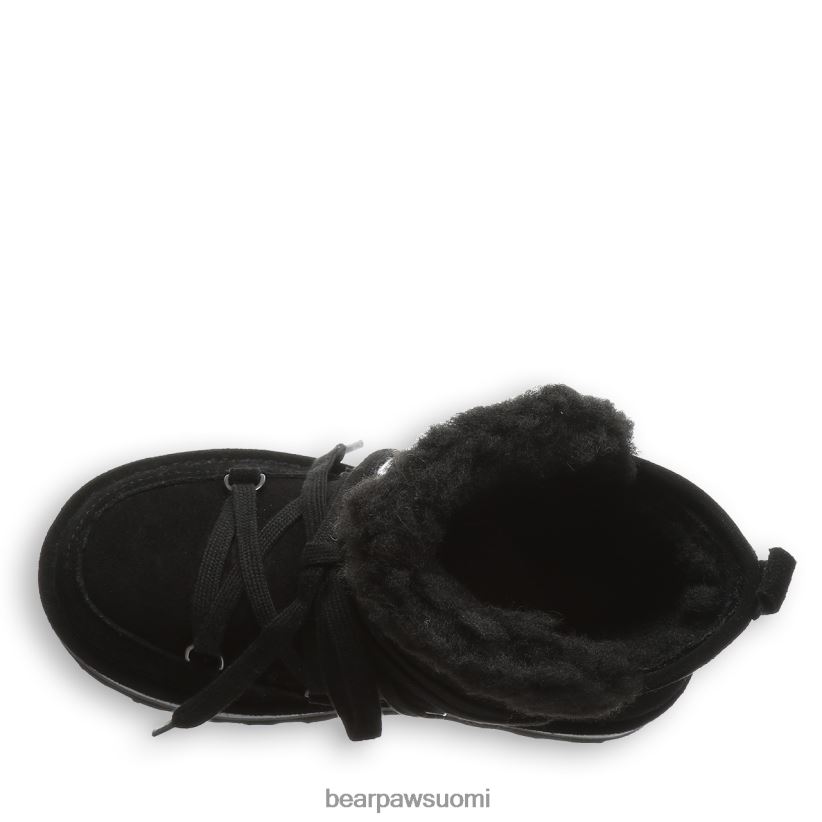 BEARPAW retro mondi nuoriso lapset musta saappaat H880X0599