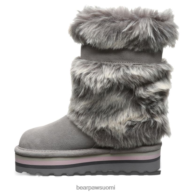 BEARPAW retro tama nuoriso lapset harmaata sumua saappaat H880X0597