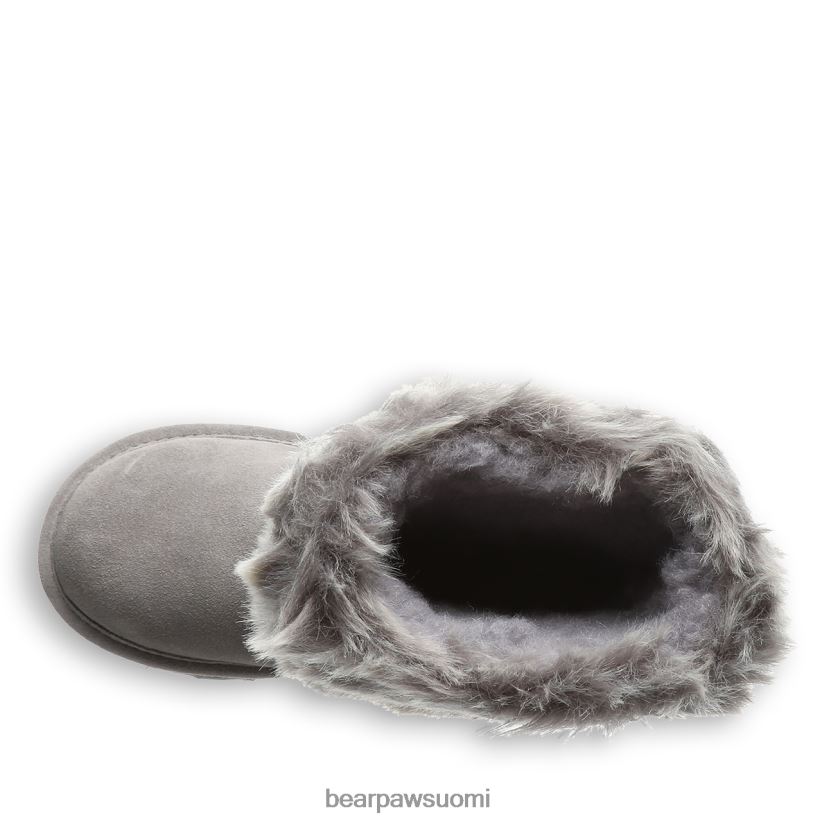 BEARPAW retro tama nuoriso lapset harmaata sumua saappaat H880X0597