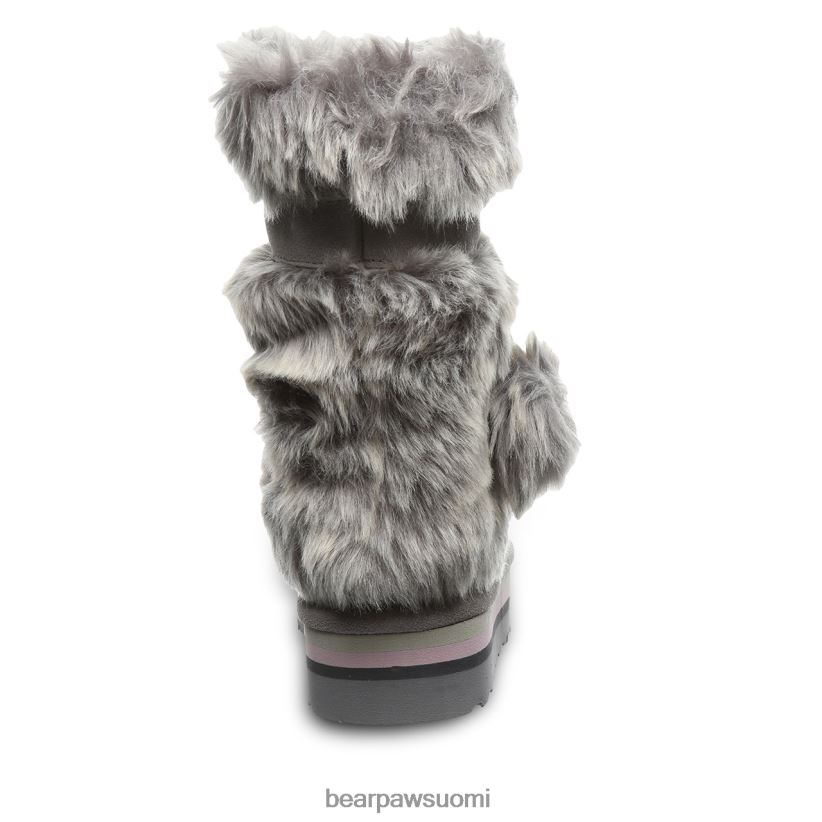 BEARPAW retro tama nuoriso lapset harmaata sumua saappaat H880X0597