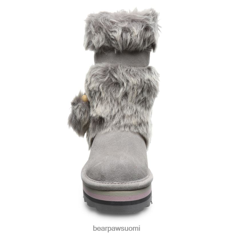BEARPAW retro tama nuoriso lapset harmaata sumua saappaat H880X0597