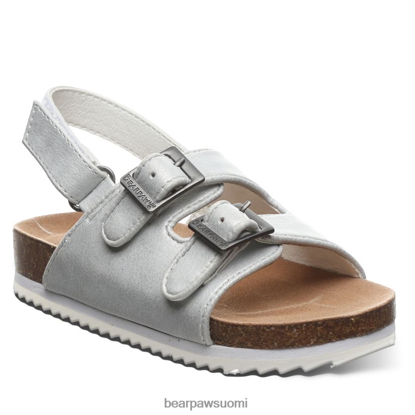 BEARPAW brooklyn taapero lapset valkoinen metallinen sandaalit H880X0626