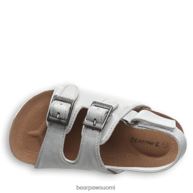 BEARPAW brooklyn taapero lapset valkoinen metallinen sandaalit H880X0626