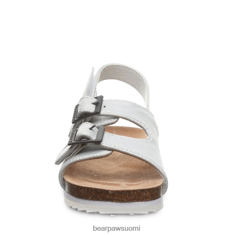 BEARPAW brooklyn taapero lapset valkoinen metallinen sandaalit H880X0626