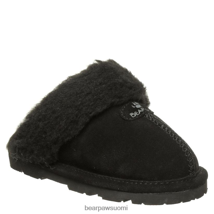 BEARPAW loki nuoriso lapset musta tossut H880X0617