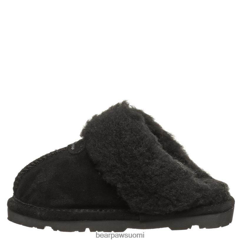 BEARPAW loki nuoriso lapset musta tossut H880X0617