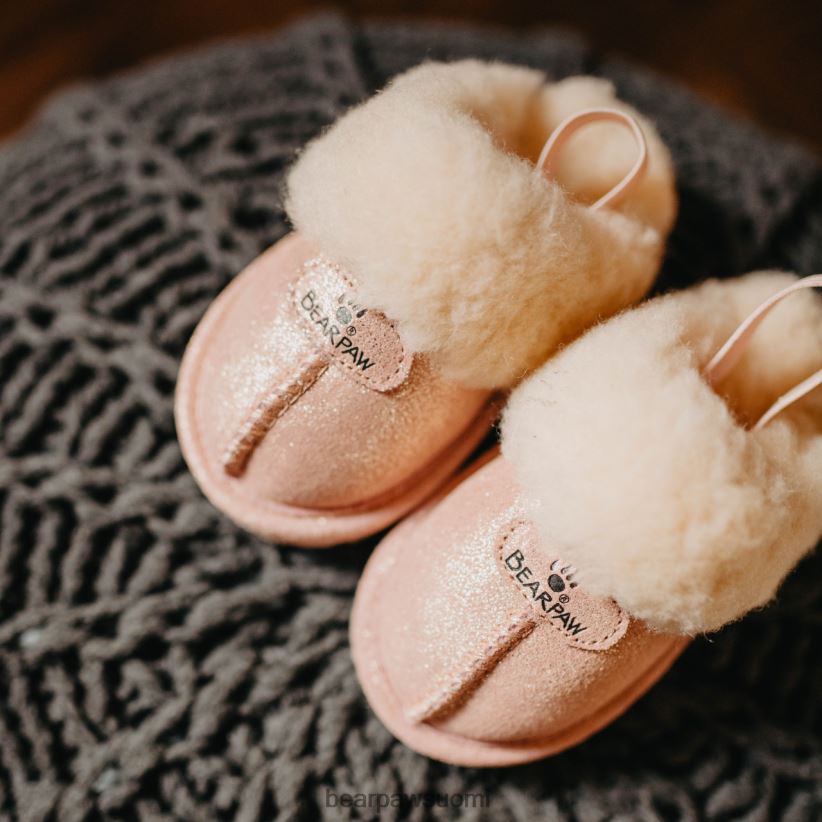 BEARPAW loki taapero lapset pinkki glitter tossut H880X0612
