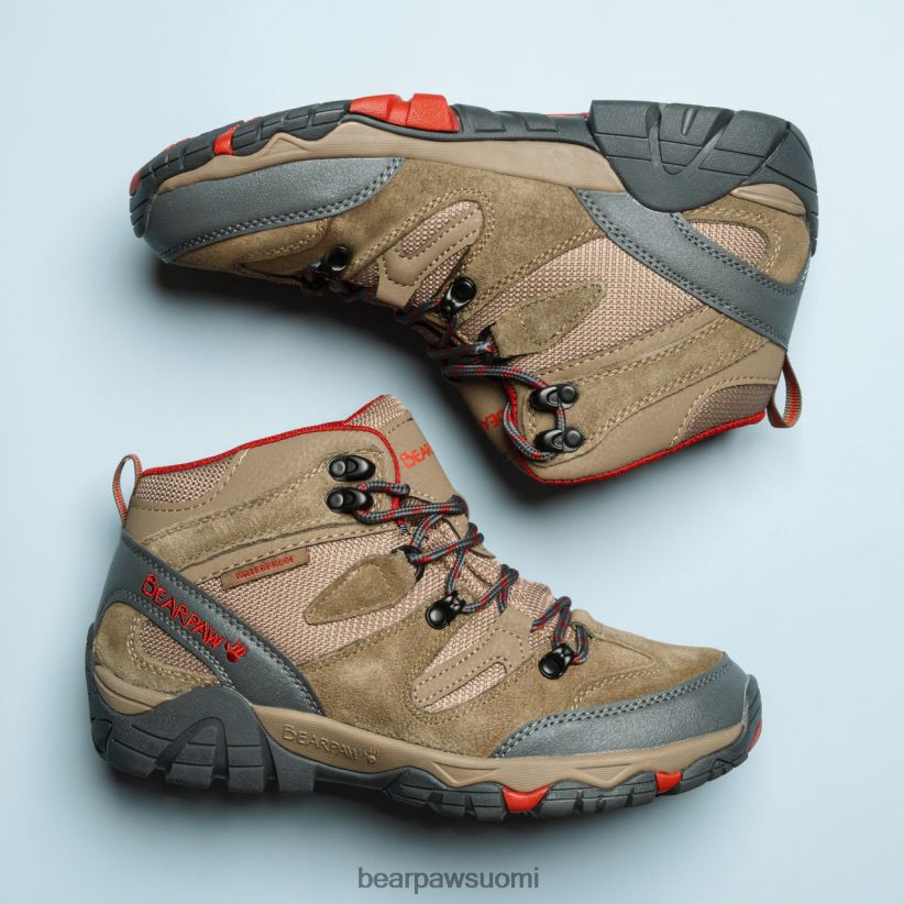 BEARPAW Korsika naiset taupe/punainen retkeilijät H880X0339