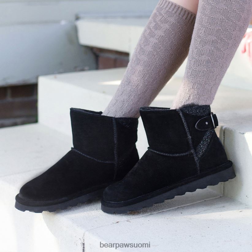 BEARPAW Betty naiset musta kaviaari saappaat H880X048