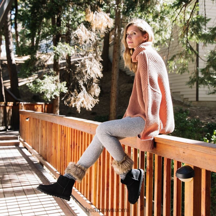 BEARPAW alyssa naiset musta saappaat H880X083