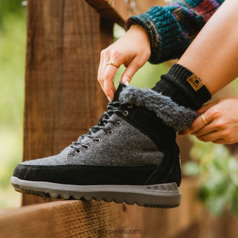 BEARPAW cheryl naiset musta/harmaa saappaat H880X0141