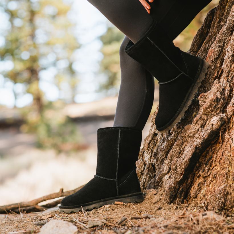 BEARPAW elle lyhyt naiset musta saappaat H880X093
