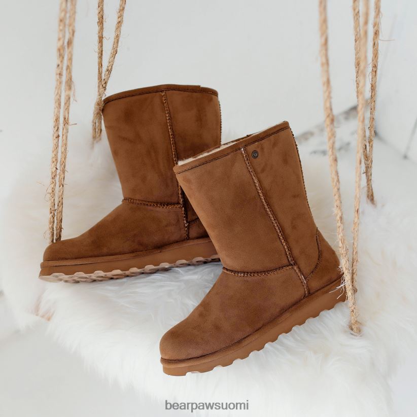 BEARPAW elle lyhyt vegaani naiset hikkori saappaat H880X073
