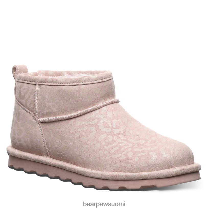 BEARPAW lyhyt eksoottinen naiset vaaleanpunainen leopardi glitter saappaat H880X034