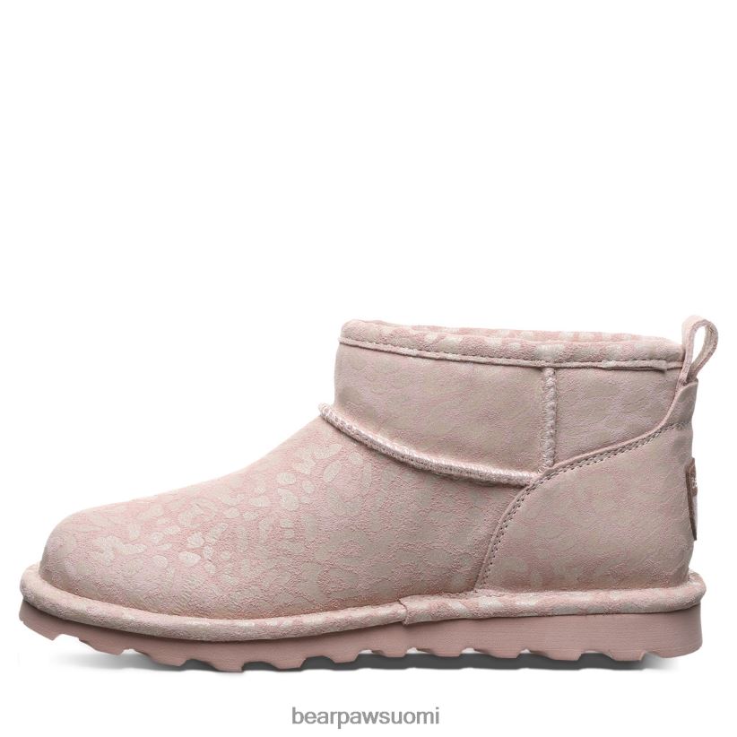 BEARPAW lyhyt eksoottinen naiset vaaleanpunainen leopardi glitter saappaat H880X034