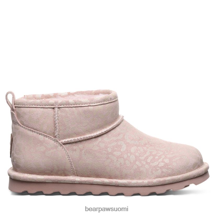 BEARPAW lyhyt eksoottinen naiset vaaleanpunainen leopardi glitter saappaat H880X034