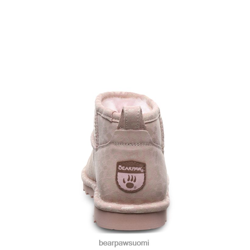 BEARPAW lyhyt eksoottinen naiset vaaleanpunainen leopardi glitter saappaat H880X034