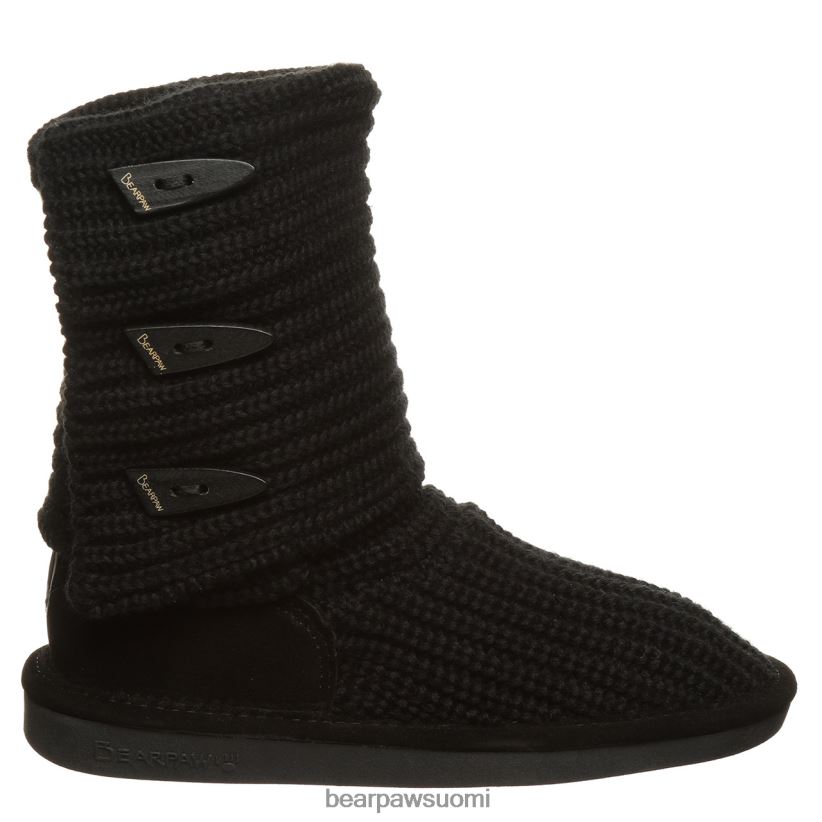 BEARPAW neuloa korkea naiset musta saappaat H880X0178