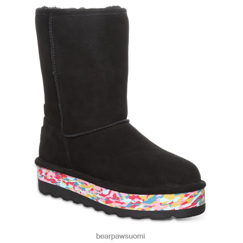 BEARPAW retro elle naiset musta multi saappaat H880X037