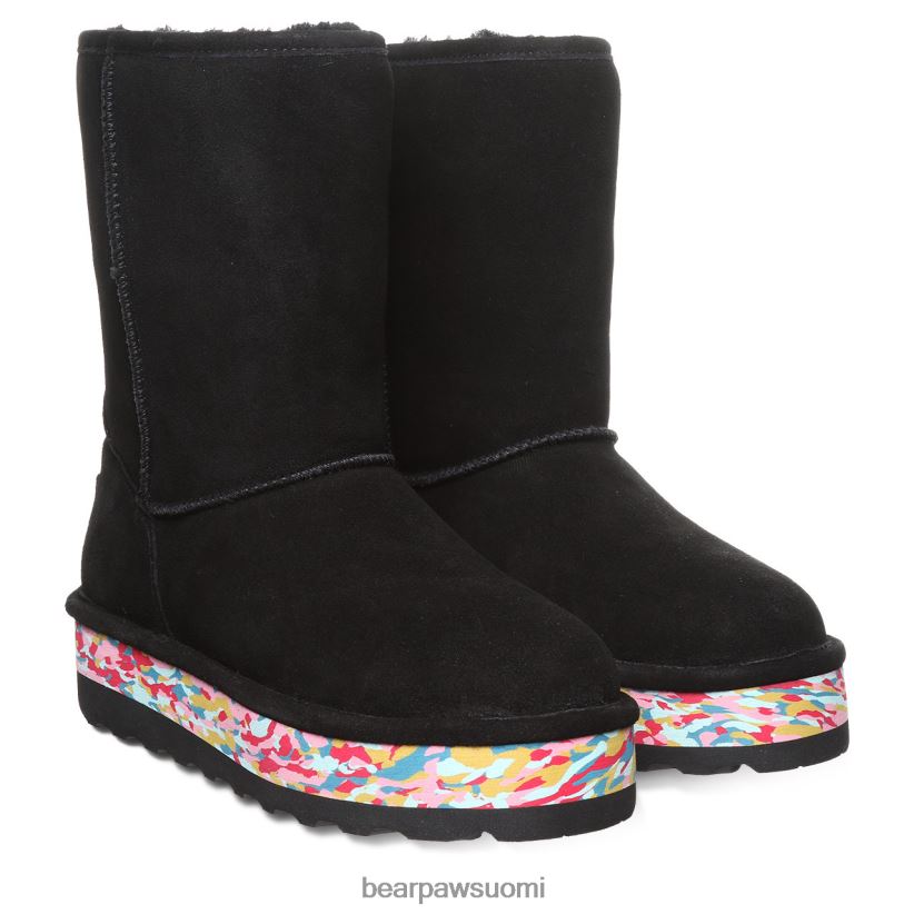 BEARPAW retro elle naiset musta multi saappaat H880X037