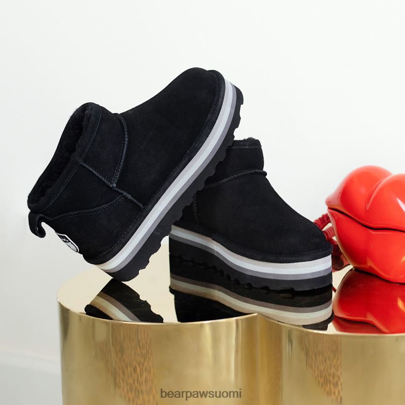 BEARPAW retro lyhyt naiset musta saappaat H880X030