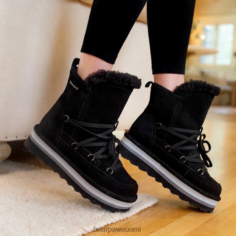BEARPAW retro mondi naiset musta saappaat H880X0153