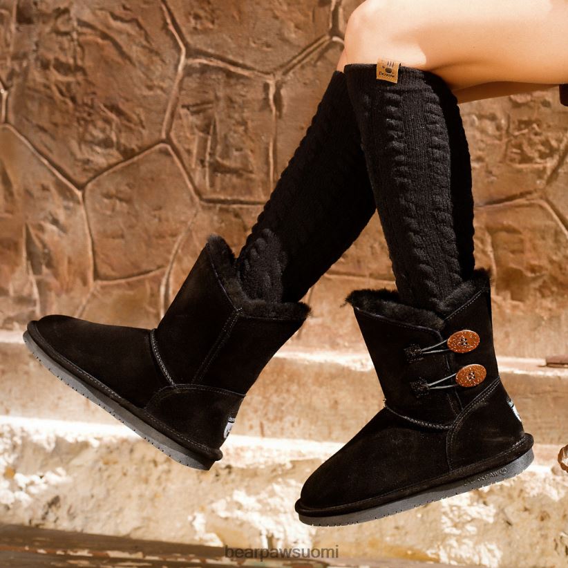 BEARPAW rosaliini naiset musta saappaat H880X055