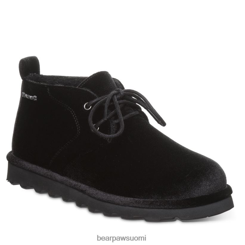 BEARPAW skye naiset Musta sametti saappaat H880X036