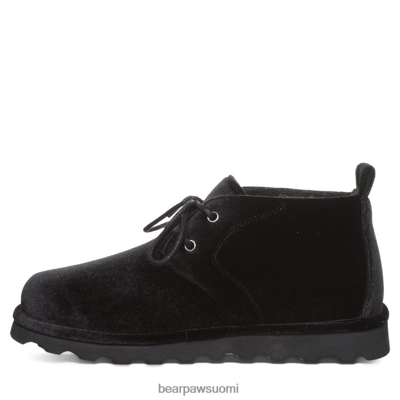 BEARPAW skye naiset Musta sametti saappaat H880X036