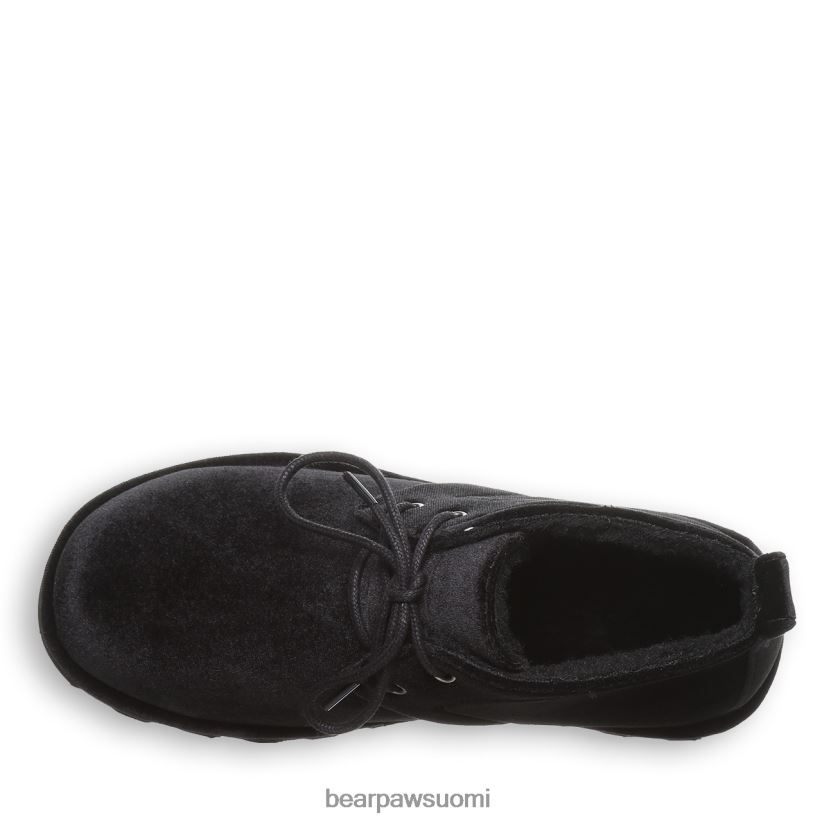 BEARPAW skye naiset Musta sametti saappaat H880X036