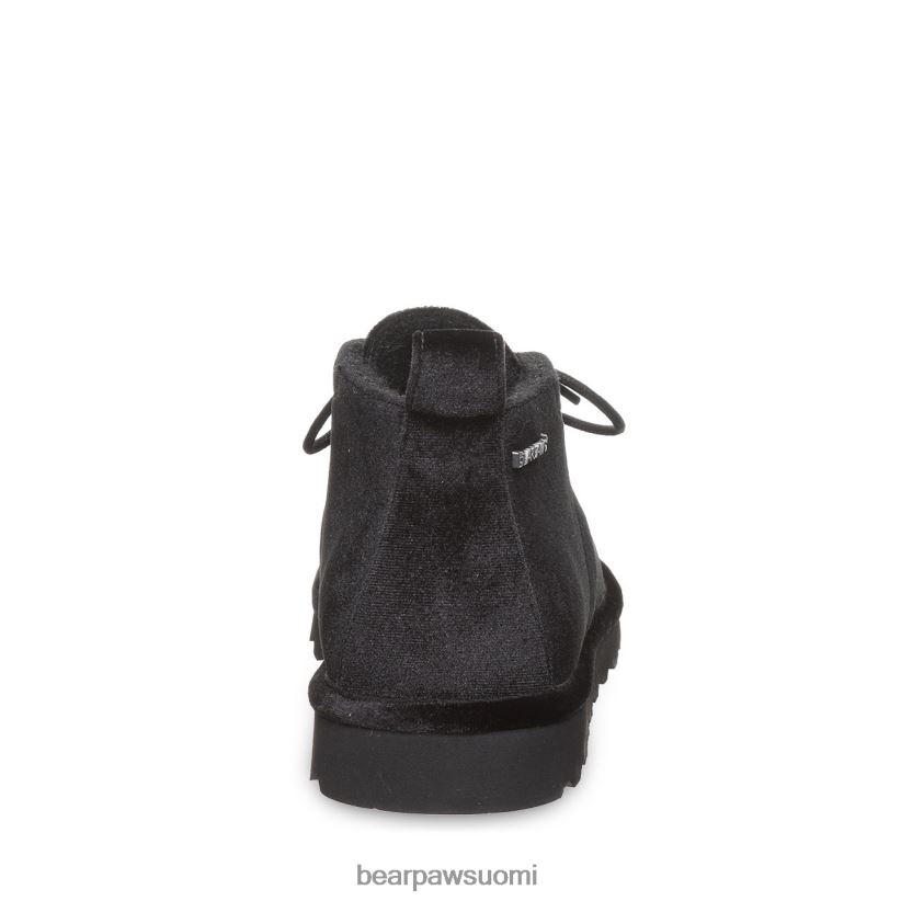 BEARPAW skye naiset Musta sametti saappaat H880X036