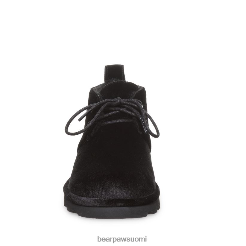 BEARPAW skye naiset Musta sametti saappaat H880X036