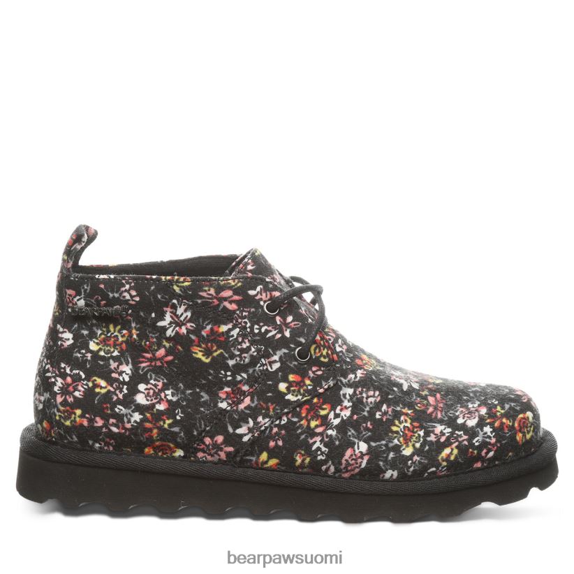 BEARPAW skye naiset musta kukkainen saappaat H880X0162