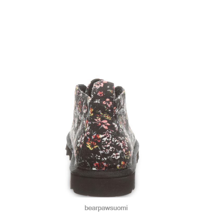 BEARPAW skye naiset musta kukkainen saappaat H880X0162