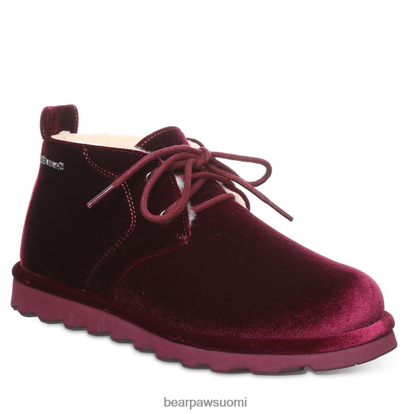 BEARPAW skye naiset viininpunainen sametti saappaat H880X035