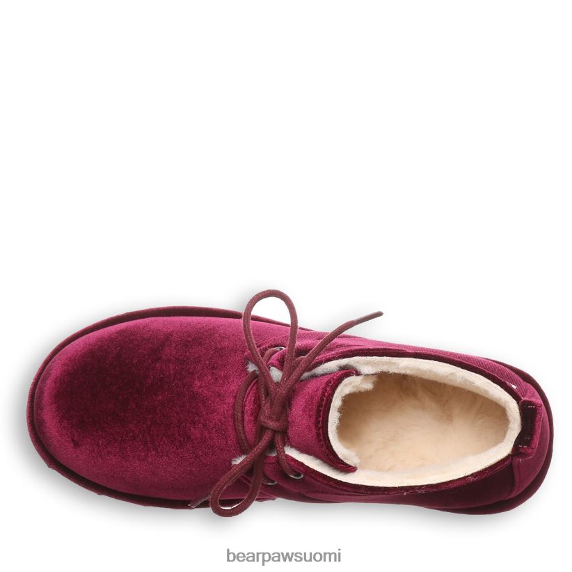 BEARPAW skye naiset viininpunainen sametti saappaat H880X035