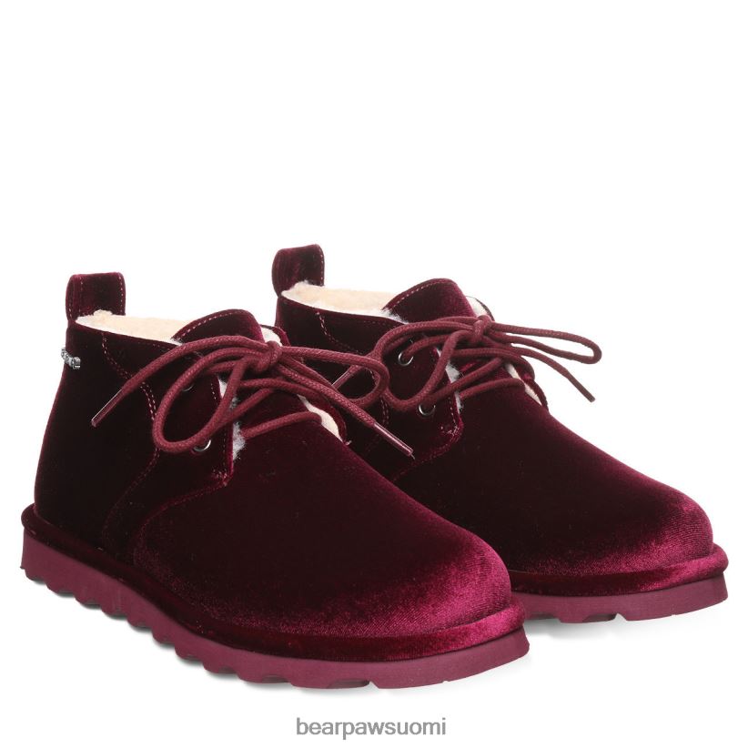 BEARPAW skye naiset viininpunainen sametti saappaat H880X035