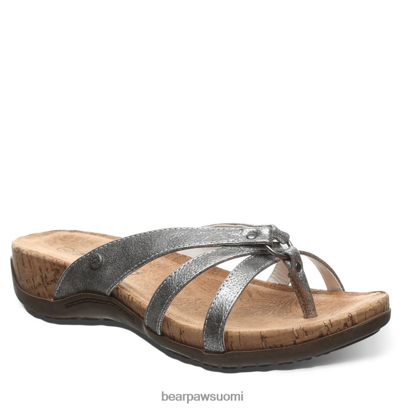 BEARPAW kellanruskea naiset hopea sandaalit H880X0442