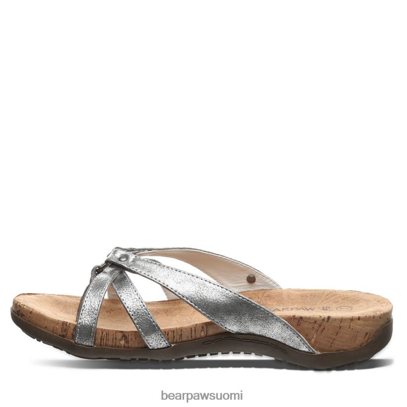 BEARPAW kellanruskea naiset hopea sandaalit H880X0442
