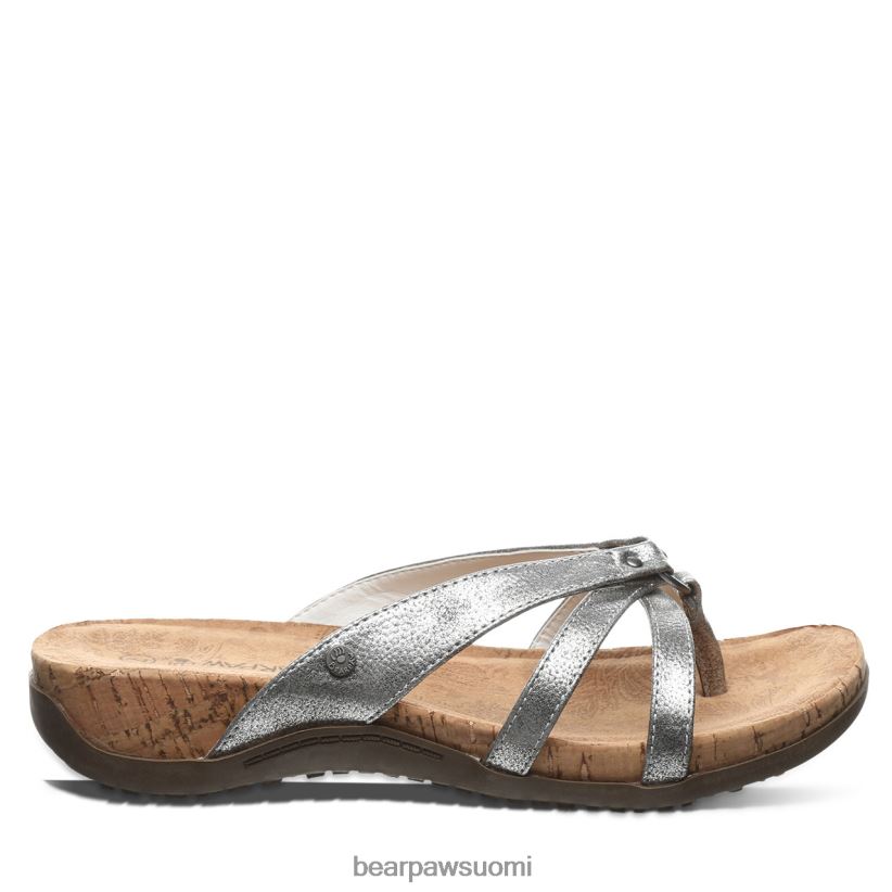 BEARPAW kellanruskea naiset hopea sandaalit H880X0442