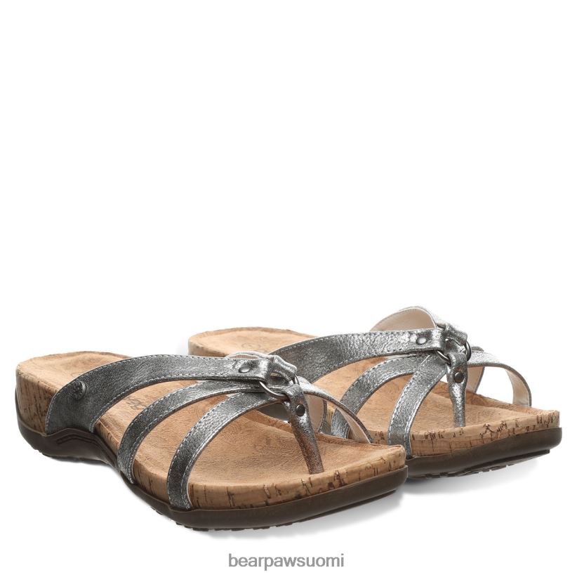 BEARPAW kellanruskea naiset hopea sandaalit H880X0442