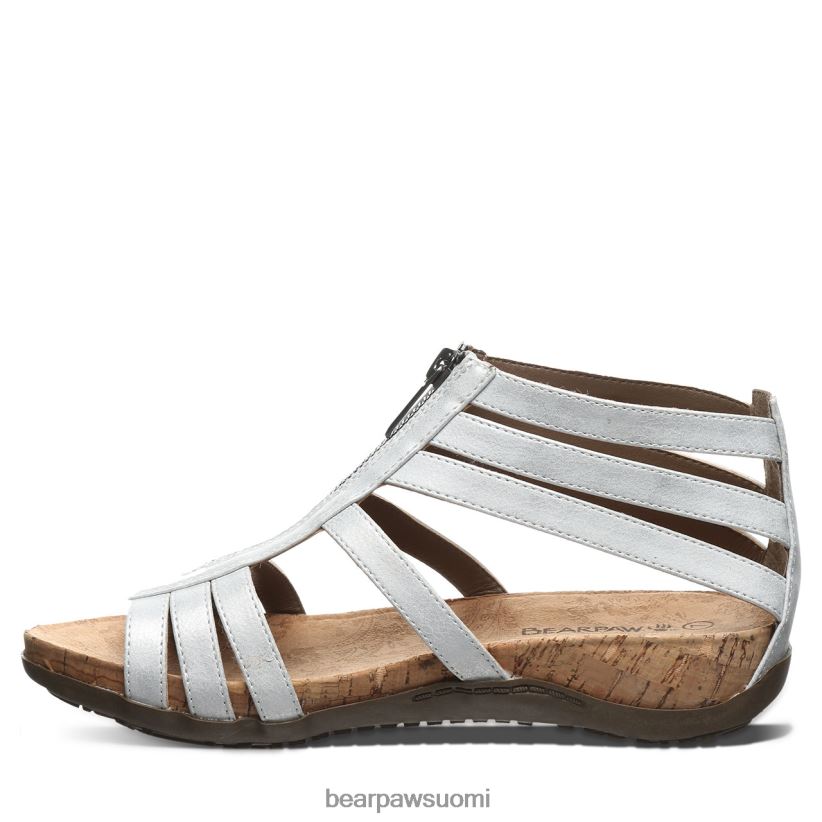 BEARPAW layla ii leveä naiset valkoinen metallinen sandaalit H880X0432