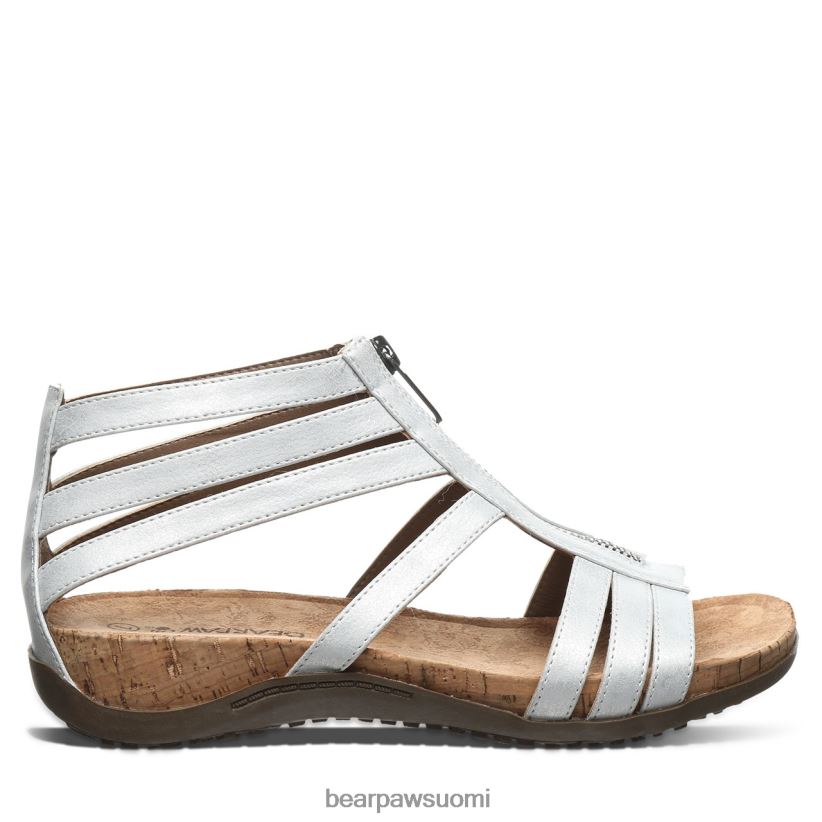 BEARPAW layla ii leveä naiset valkoinen metallinen sandaalit H880X0432
