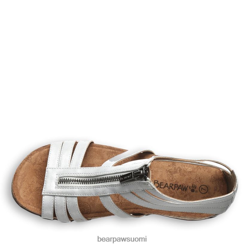 BEARPAW layla ii leveä naiset valkoinen metallinen sandaalit H880X0432