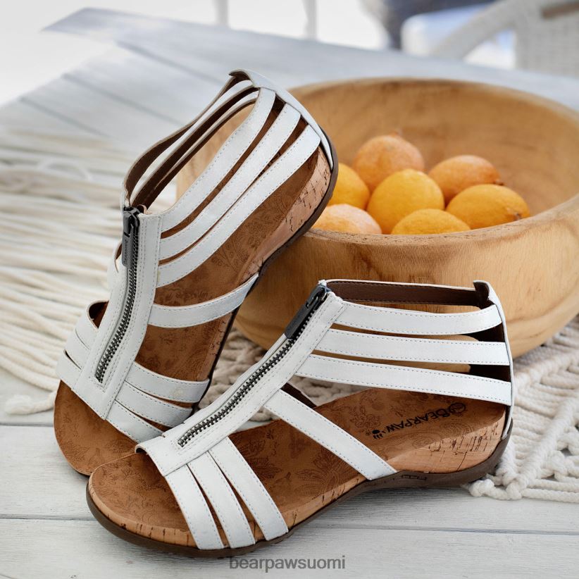 BEARPAW layla naiset valkoinen metallinen sandaalit H880X0433