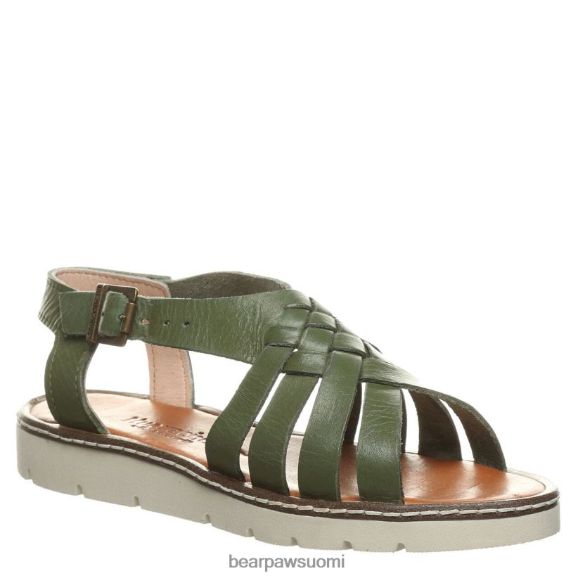 BEARPAW leah naiset sotilaallinen vihreä sandaalit H880X0489