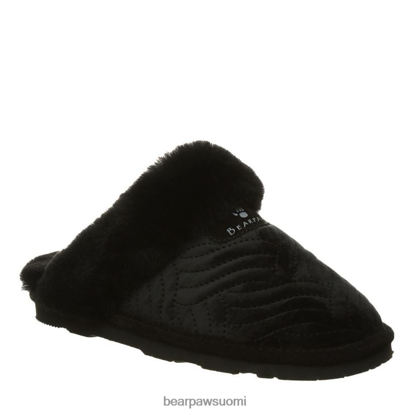 BEARPAW effie naiset Musta sametti tossut H880X0310